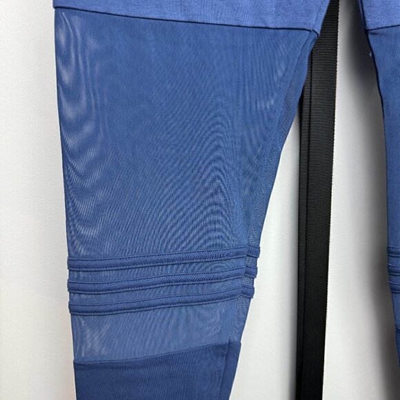 NWOT - Adidas Dark Blue Mesh leggings, Size L - Picture 5 of 8